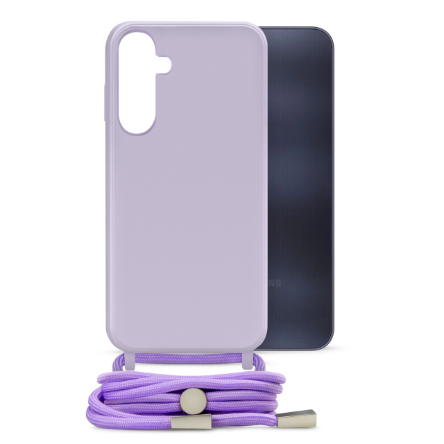 Mobilize Mobilize Lanyard Gelly Case voor Samsung Galaxy A25 5G - Pastel Purple