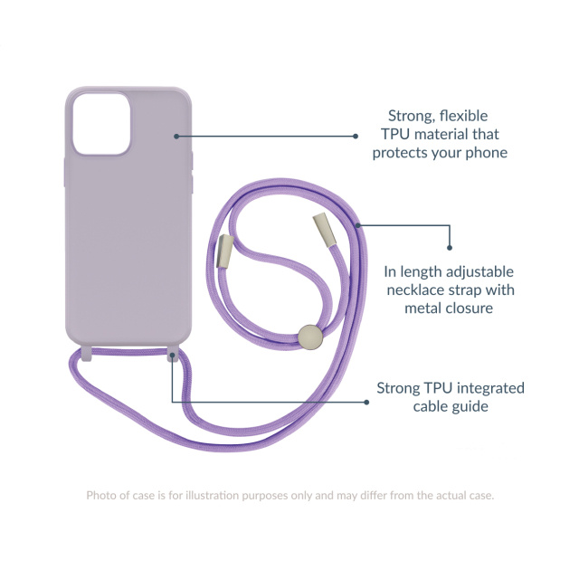 Mobilize Mobilize Lanyard Gelly Case voor Samsung Galaxy A35 5G - Pastel Purple