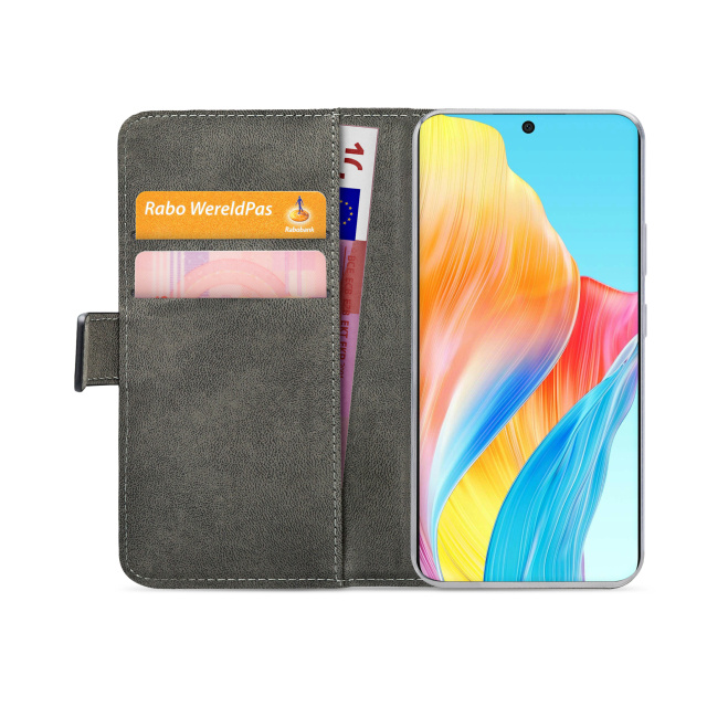 Mobilize Mobilize Classic Gelly Wallet Book Case OPPO A58 4G - Zwart