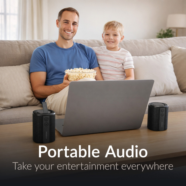 Mobilize Mobilize 2in1 Bluetooth Speaker TWS - Zwart