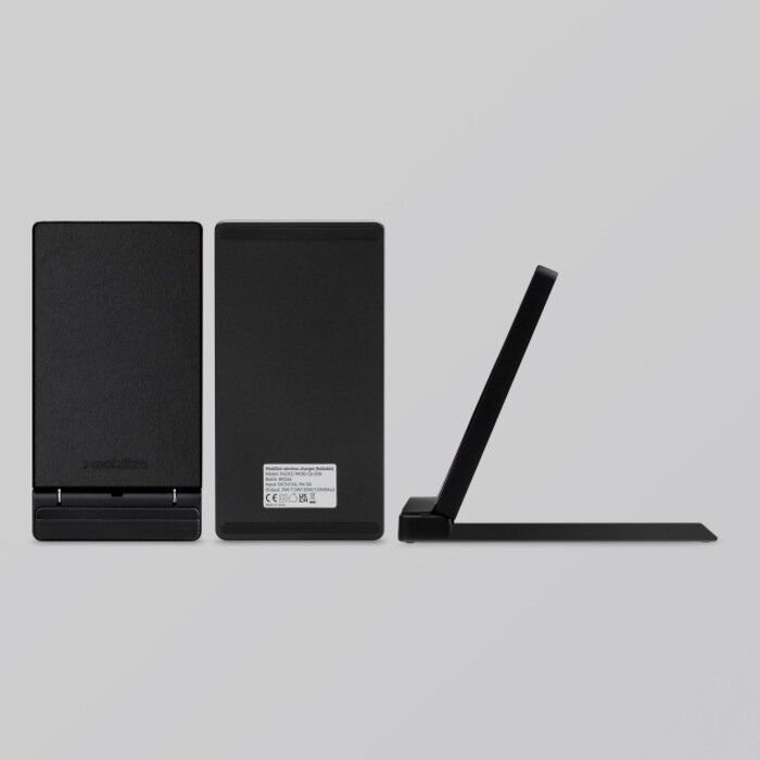 Mobilize Mobilize Draadloze Snellader Opvouwbaar 15W PU Leer - Zwart