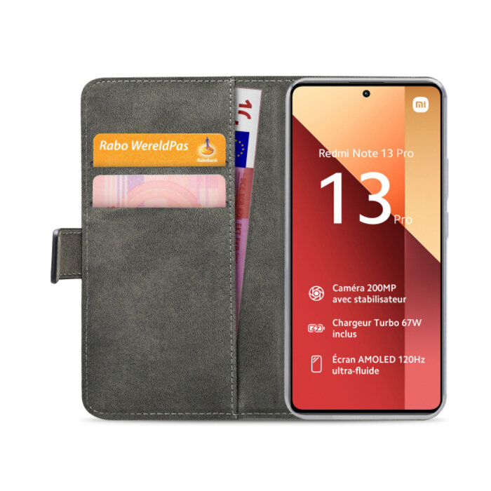 Mobilize Mobilize Classic Gelly Wallet Book Case Xiaomi Poco M6 Pro 4G/Redmi Note 13 Pro 4G  Black