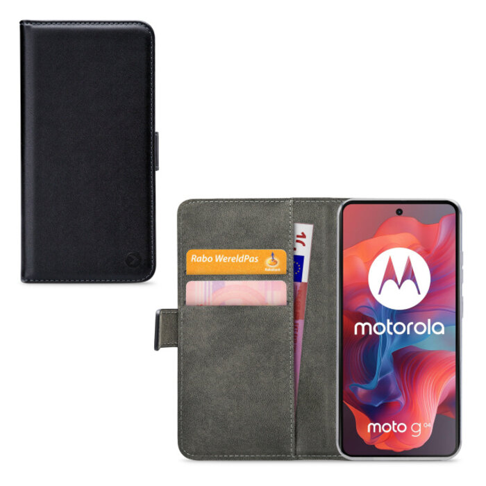 Mobilize Mobilize Classic Gelly Wallet Book Case Motorola Moto G04/G24/G04s Black