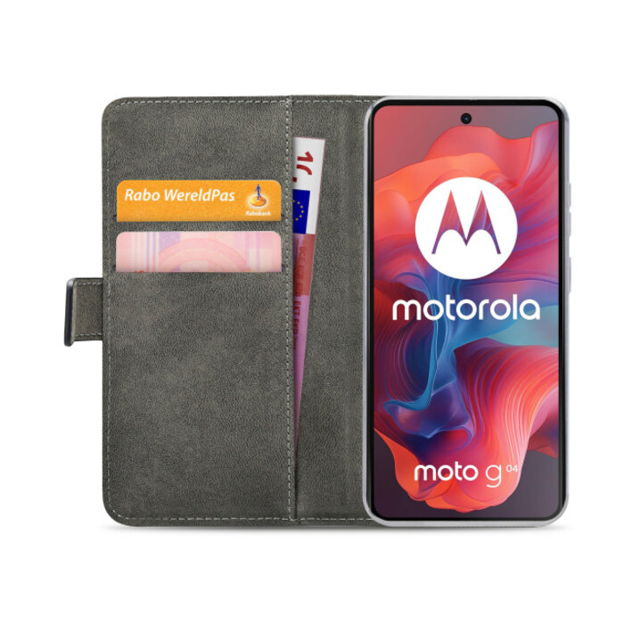 Mobilize Mobilize Classic Gelly Wallet Book Case Motorola Moto G04/G24/G04s Black