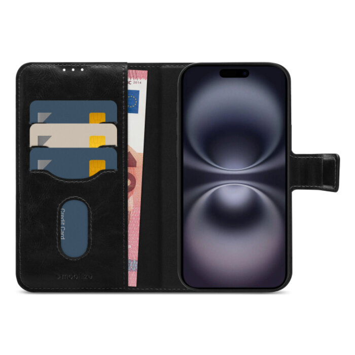 Mobilize Mobilize 2in1 Magsafe Compatible Gelly Wallet Case Apple iPhone 16 Plus Black