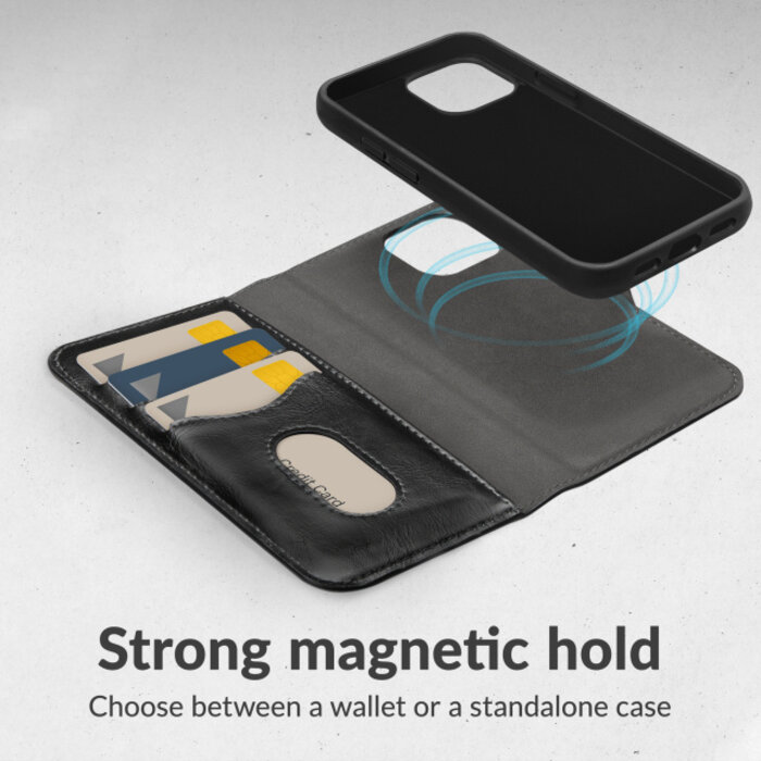 Mobilize Mobilize 2in1 Magsafe Compatible Gelly Wallet Case Apple iPhone 16 Pro Max Black