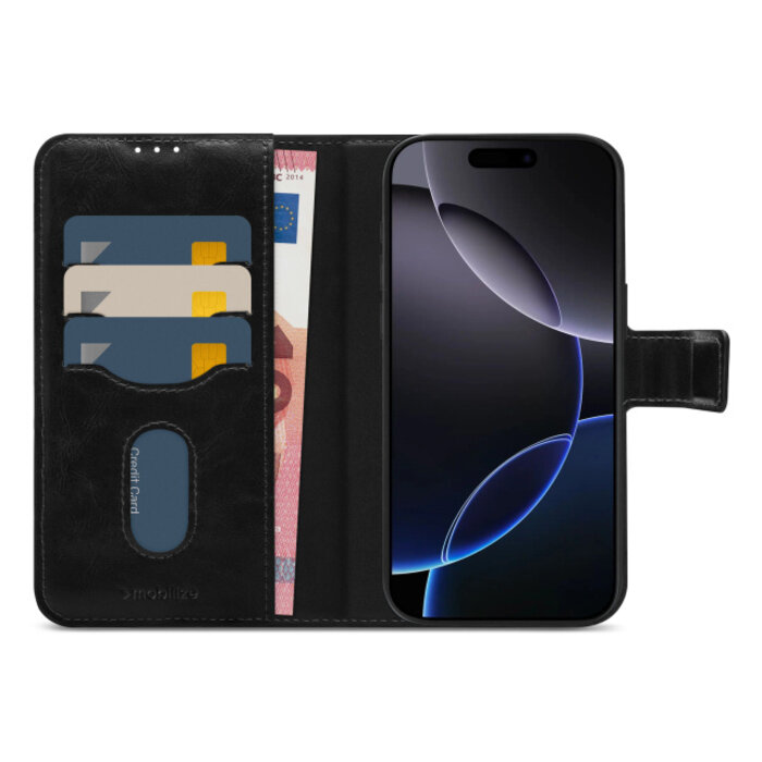 Mobilize Mobilize 2in1 Magsafe Compatible Gelly Wallet Case Apple iPhone 16 Pro Max Black