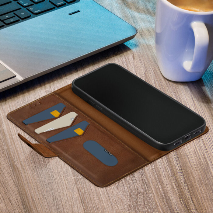 Mobilize Mobilize Leather Wallet Apple iPhone 16 Pro Max Brown