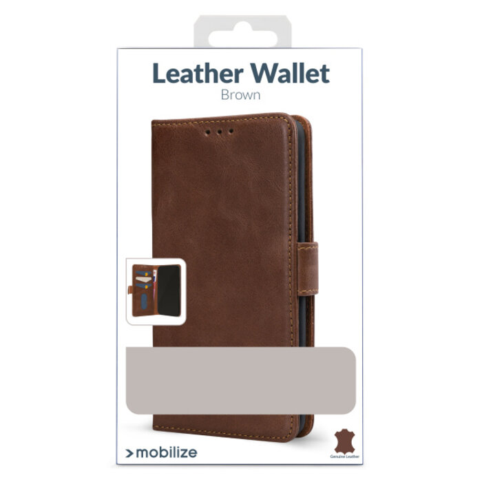 Mobilize Mobilize Leather Wallet Apple iPhone 16 Pro Max Brown