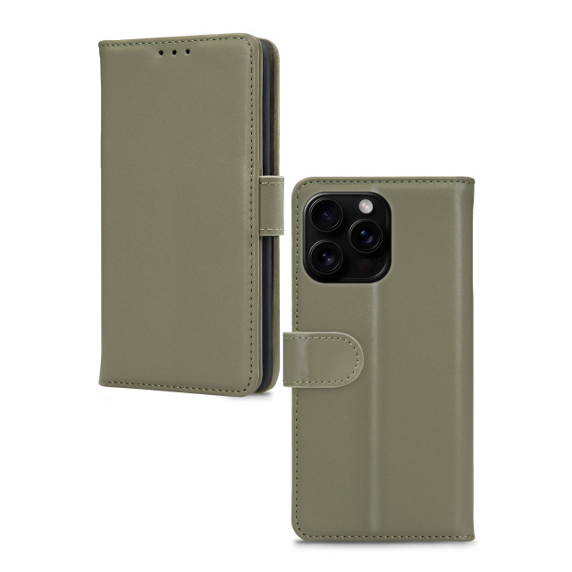 Mobilize Mobilize Premium Gelly Wallet Book Case iPhone 16 Pro - Groen