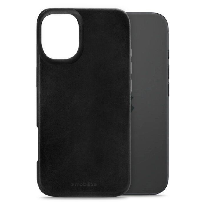 Mobilize Mobilize Magsafe Compatible Premium Leather Case Apple iPhone 16 Black