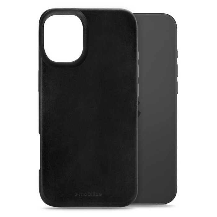 Mobilize Mobilize Magsafe Compatible Premium Leather Case Apple iPhone 16 Plus Black