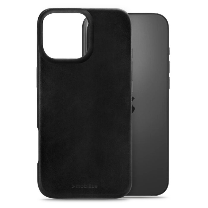 Mobilize Mobilize Magsafe Compatible Premium Leather Case Apple iPhone 16 Pro Max Black