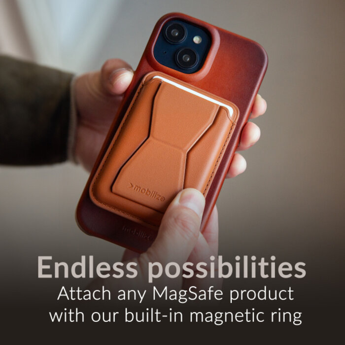 Mobilize Mobilize Magsafe Compatible Premium Leather Case Apple iPhone 16 Pro Burned Cognac