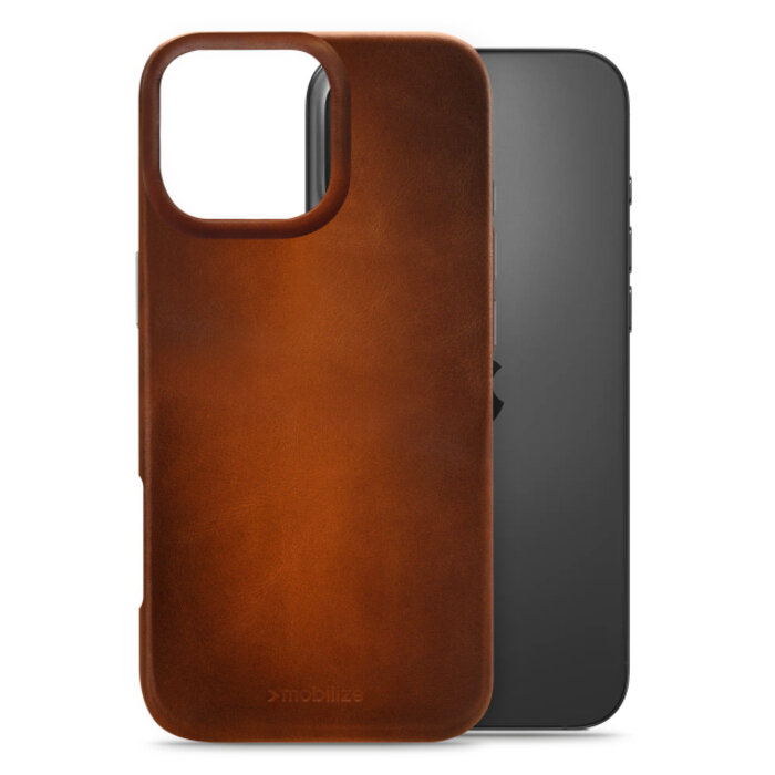 Mobilize Mobilize Magsafe Compatible Premium Leather Case Apple iPhone 16 Pro Max Burned Cognac