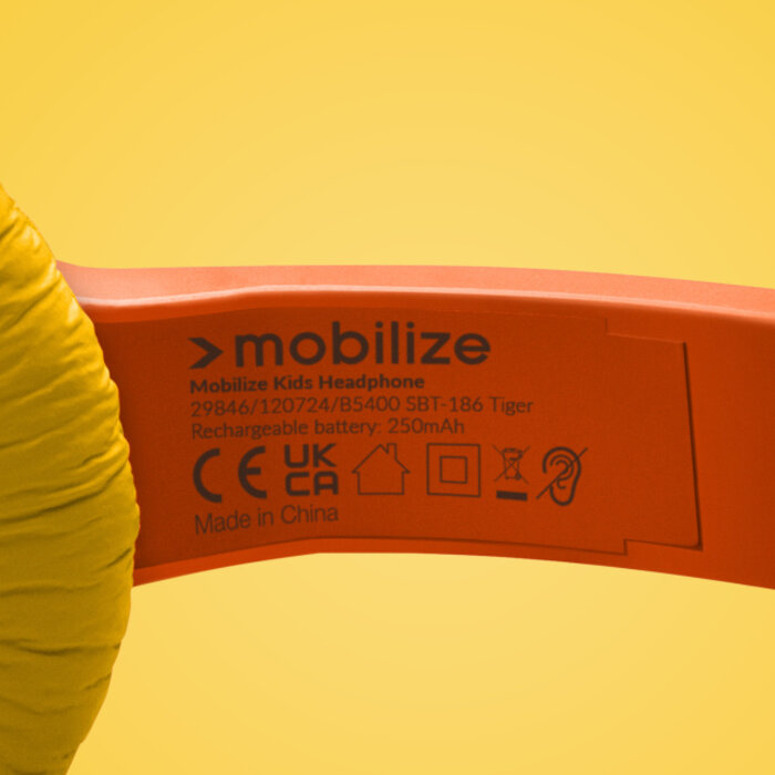 Mobilize Mobilize Wireless/Wired Over Ear Kids Headphone 85dB Tiger