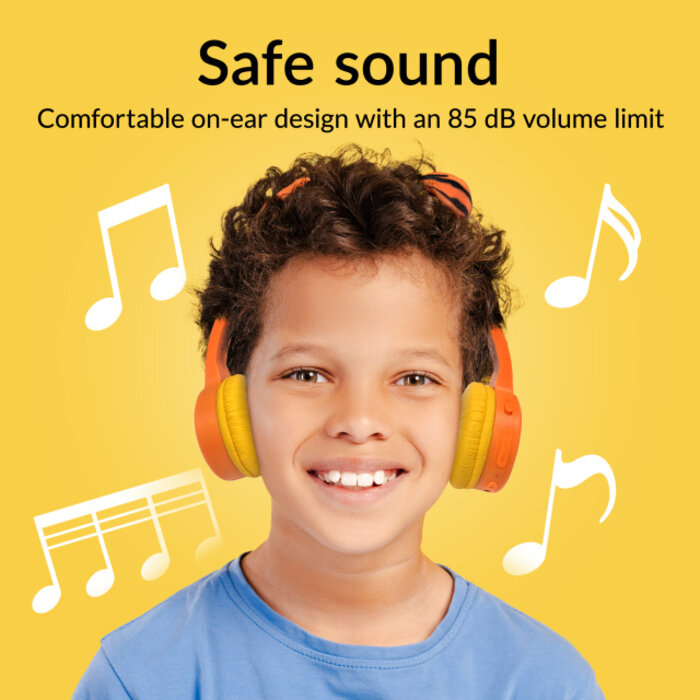 Mobilize Mobilize Wireless/Wired Over Ear Kids Headphone 85dB Tiger