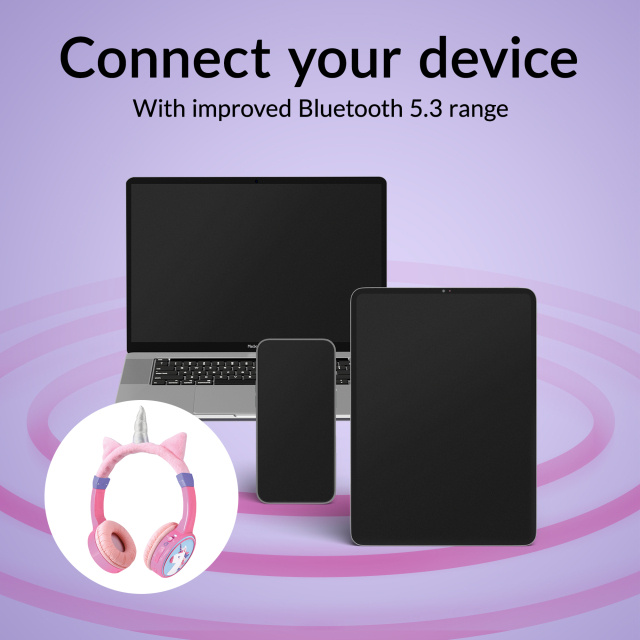 Mobilize Mobilize Over-Ear Kinderkoptelefoon 85dB - Unicorn Draadloos & Bedraad