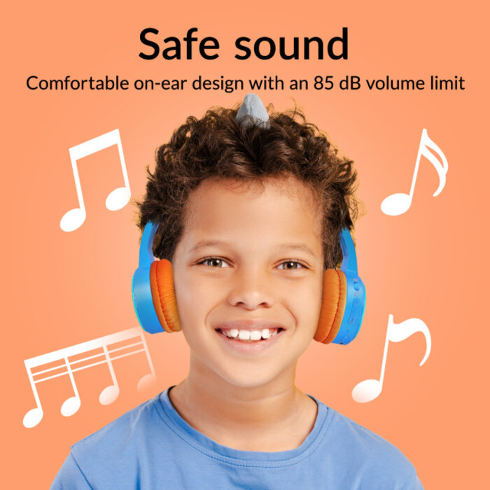 Mobilize Mobilize Wireless/Wired Over Ear Kids Headphone 85dB Shark