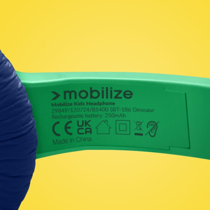 Mobilize Mobilize Wireless/Wired Over Ear Kids Headphone 85dB Dinosaur