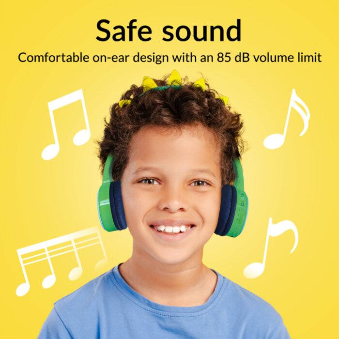 Mobilize Mobilize Wireless/Wired Over Ear Kids Headphone 85dB Dinosaur