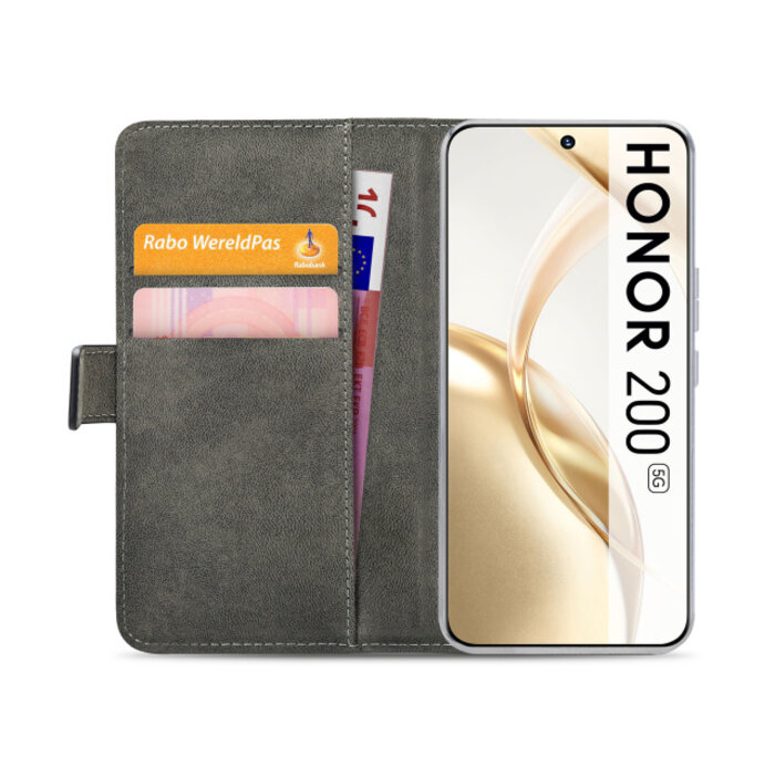 Mobilize Mobilize Classic Gelly Wallet Book Case Honor 200 Black
