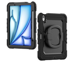 Mobilize Mobilize Rotating Defender Case voor Apple iPad Air 11 (2024/2025/2026) - Zwart