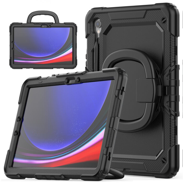 Mobilize Mobilize Rotating Defender Case Stand Function for Samsung Galaxy Tab S9 11/S9 FE 10.9 Black