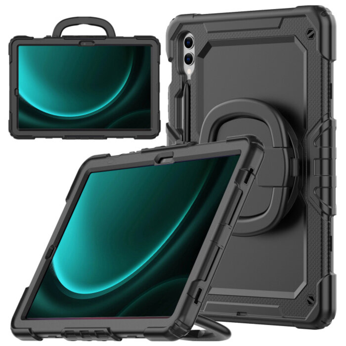 Mobilize Mobilize Rotating Defender Case Stand Function for Samsung Galaxy Tab S9+/S9 FE+/S10+ 12.4 Black