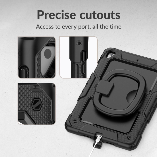 Mobilize Mobilize Rotating Defender Case Samsung Tab S9+/S9 FE+/S10+ 12.4 Zwart
