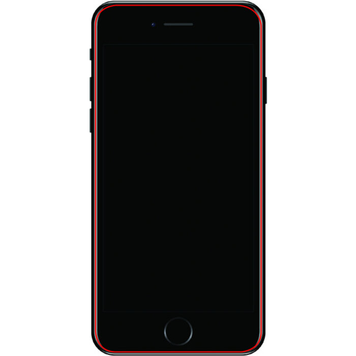 Mobilize Mobilize Glass Screen Protector Zwart Frame - iPhone 6/6S/7/8 Plus