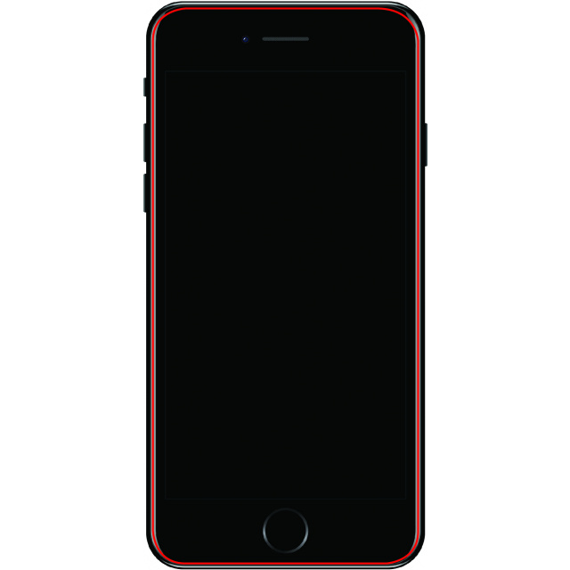 Mobilize Mobilize Tempered Glass Screen Protector Zwart Frame - iPhone 6/6S/7/8 Plus
