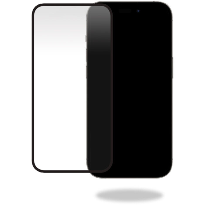 Mobilize Mobilize Glass Screen Protector Zwart Frame voor Apple iPhone 15 Pro