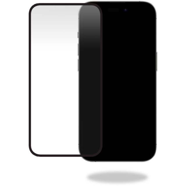 Mobilize Mobilize Glass Screen Protector Zwart Frame voor Apple iPhone 15 Pro