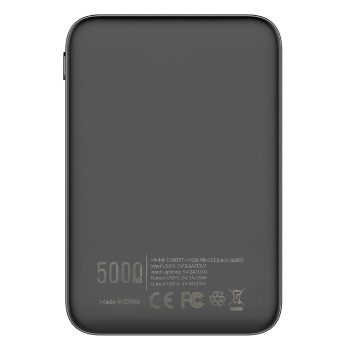 Mobilize Mobilize Power Bank 5000mAh 15W - Zwart
