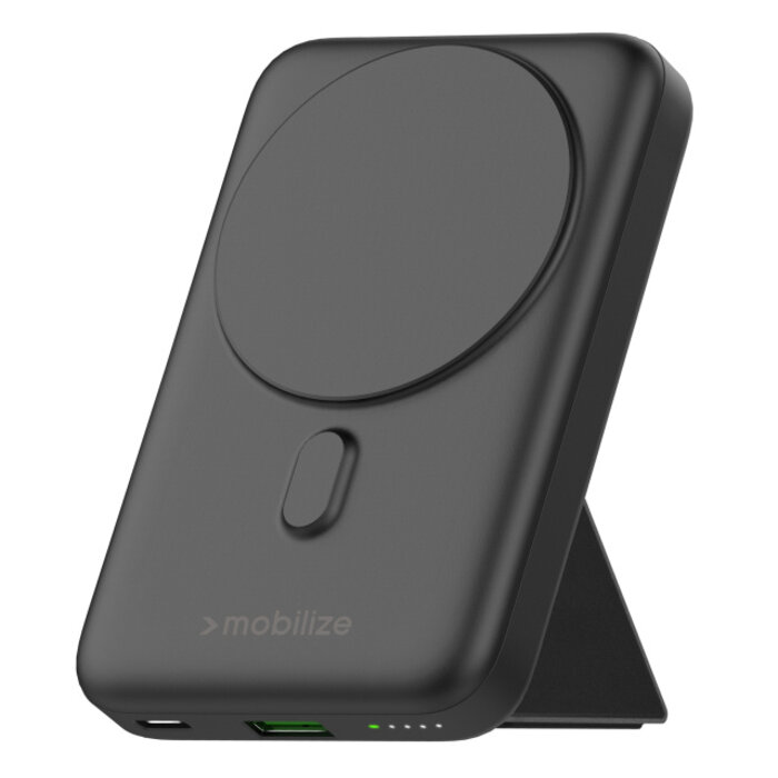 Mobilize Mobilize Magnetische MagSafe Powerbank 10000mAh 15W met Stand Zwart