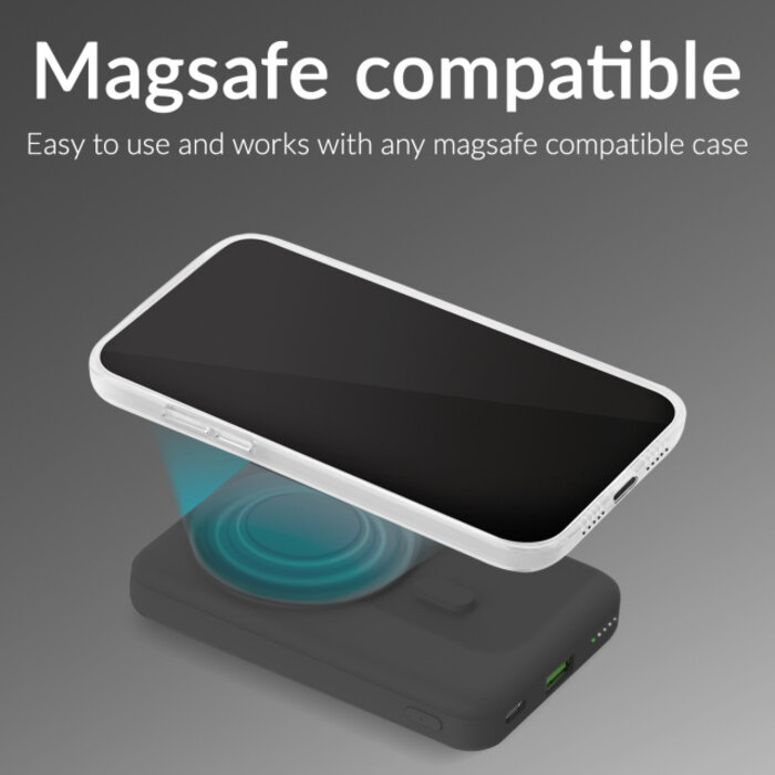 Mobilize Mobilize Magnetische MagSafe Powerbank 10000mAh 15W met Stand Zwart