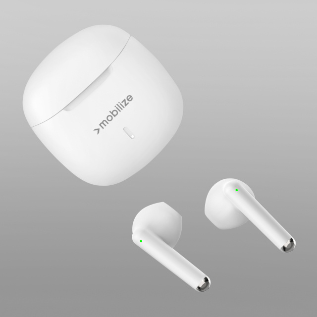 Mobilize Mobilize TWS Earbuds White - Draadloze In-Ear Oordopjes met Oplaadcase