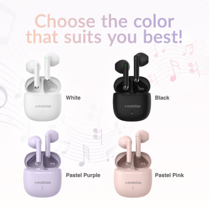 Mobilize Mobilize TWS Earbuds White - Draadloze In-Ear Oordopjes met Oplaadcase