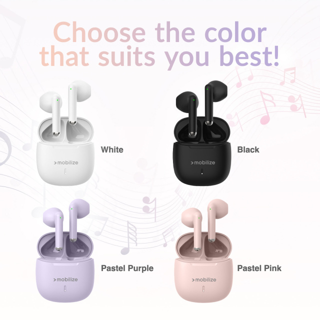 Mobilize Mobilize TWS Earbuds White - Draadloze In-Ear Oordopjes met Oplaadcase