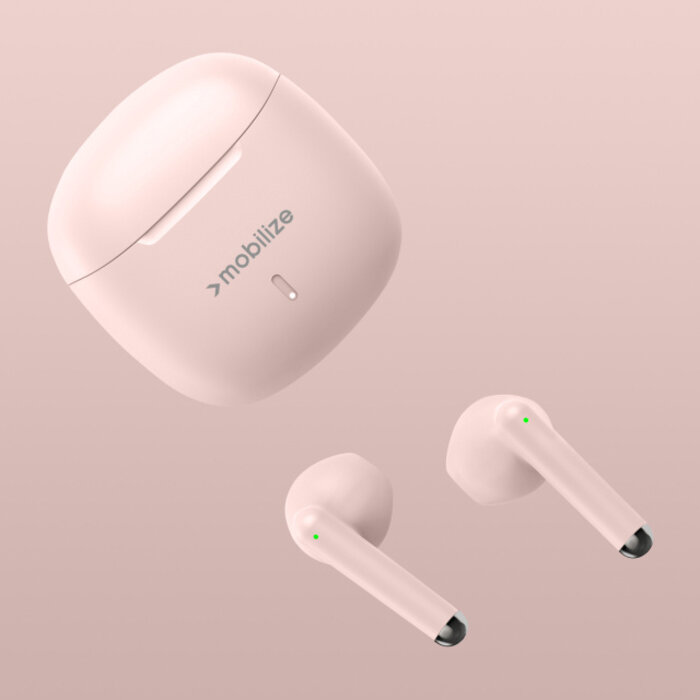 Mobilize Mobilize TWS Earbuds - Draadloze In-Ear Oordopjes - Pastel Pink