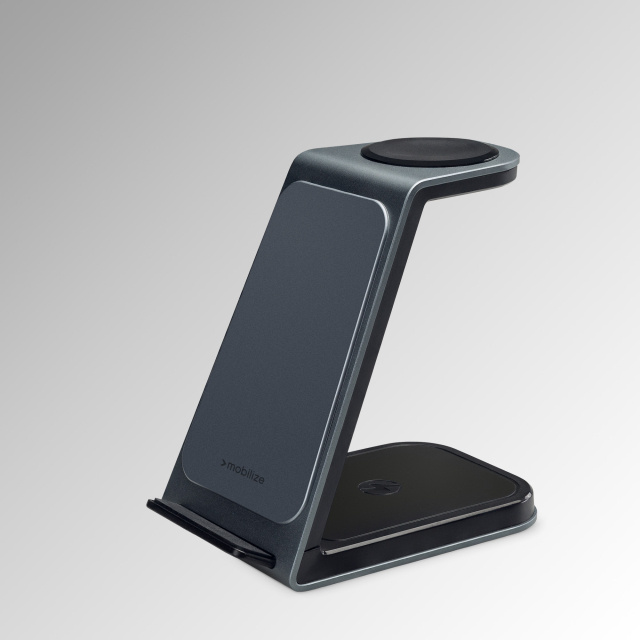 Mobilize Mobilize 3in1 Aluminium Wireless Charger Station 15W