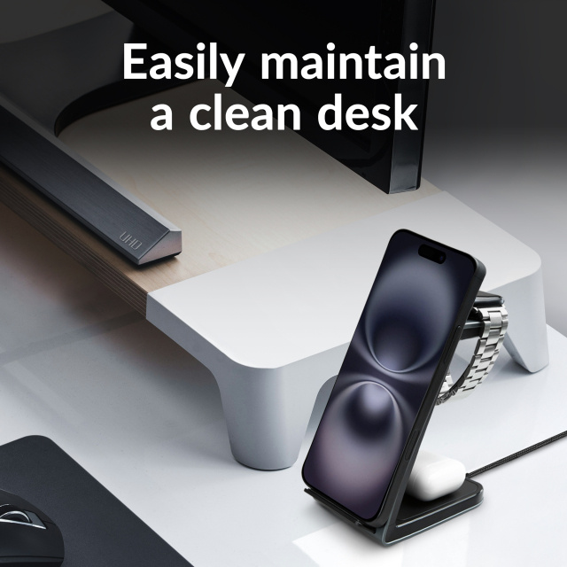 Mobilize Mobilize 3in1 Aluminium Wireless Charger Station 15W