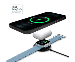Mobilize Mobilize 3-in-1 Magnetische Draadloze Oplader 15W MagSafe - Zwart