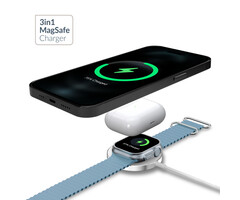 Mobilize Mobilize 3-in-1 Magnetisch Draadloos Laadstation MagSafe 15W - Wit