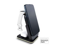 Mobilize Mobilize 4-in-1 Draadloos Laadstation met 5000mAh Powerbank - Zwart
