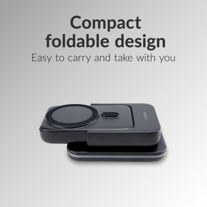 Mobilize Mobilize 4-in-1 Draadloos Laadstation met 5000mAh Powerbank - Zwart
