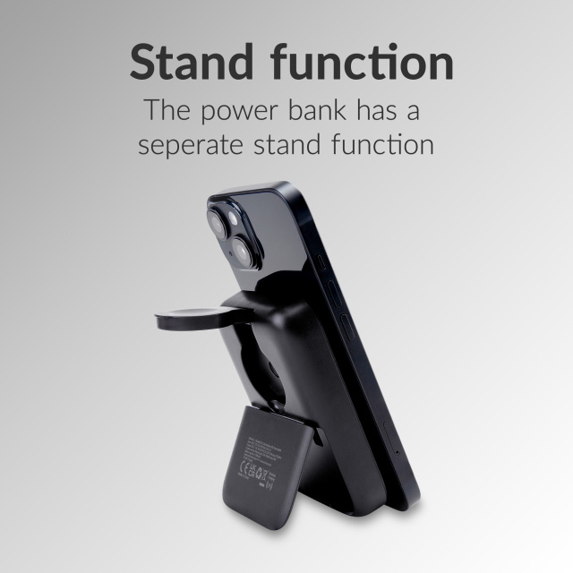 Mobilize Mobilize 4-in-1 Draadloos Laadstation met 5000mAh Powerbank - Zwart