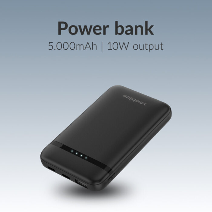 Mobilize Mobilize Power Bank 5000mAh 10W - Zwart