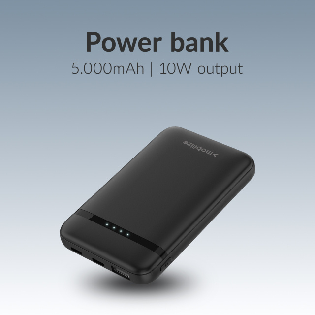 Mobilize Mobilize Power Bank 5000mAh 10W - Zwart